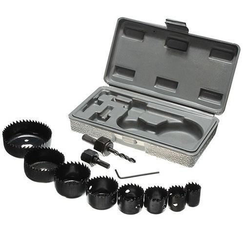 0428 Wood Hole Saw Cutting Set (11 pcs, 19-64mm, Multicolour)
