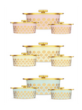 AM2408 Trueware Floraa Fine Inner Steel Casserole Set of 3 800ml 1200ml 1800ml