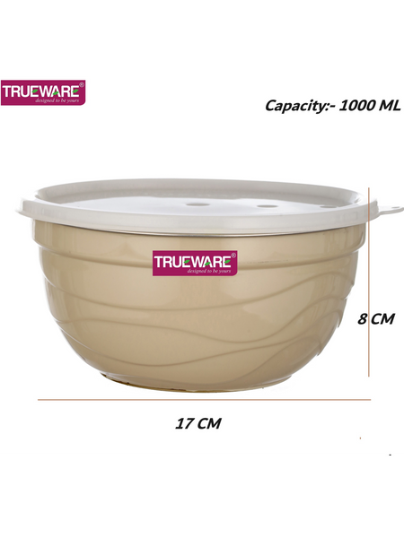 AM2418 Trueware Ultimate Microwave safe Stainless Steel Plastic Serving Bowl Small 1000ml