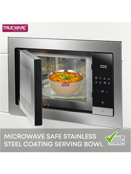 AM2419 Trueware Ultimate Microwave safe Stainless Steel Plastic Serving Bowl Medium 1400ml