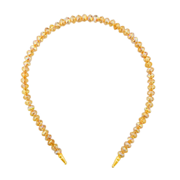 AM1049 Shiny Crystal Beaded Hair Hoop Elegant for Women & Girls - 1 Pcs
