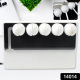 14014 5 Slots Adhesive Desk Cable Cord Holder for Charging Cable (1 Pc / Mix Color)