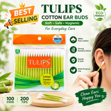 3239 Tulips Cotton Ear Buds