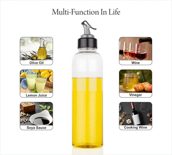 2346 Oil Dispenser Transparent Plastic Oil Bottle 1 Liter