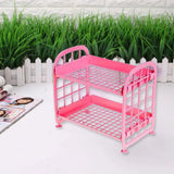 7942 2LAYER FOLDABLE PLASTIC SMALL STORAGE BATHROOM SHELVES SHOWER CANDY CORNER RACK