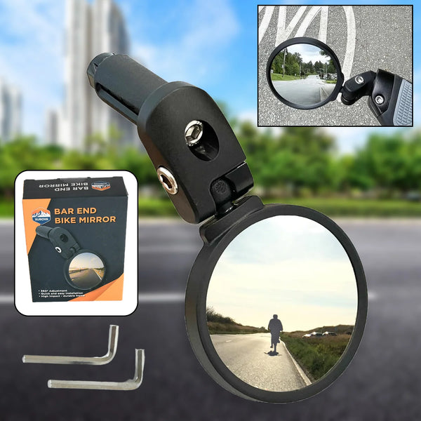 8505 CAR END BIKE MIRROR, SAFE REARVIEW MIRROR 360° ROTATABLE & FOLDABLE SAFETY BICYCLE REAR VIEW MIRROR, MIRROR DURABLE BIKE MIRROR (1 PC)