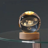 13258 3D Astronomy Night Lamp Crystal Ball lamps With Base (1 Pc)