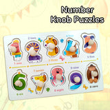 A07151 Dinosaur Theme Wooden Peg Knob Puzzle Board mix