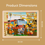 A07146 Kids Construction Theme Tray Jigsaw Puzzle Toy