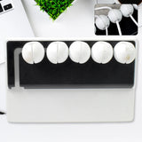 14014 5 Slots Adhesive Desk Cable Cord Holder for Charging Cable (1 Pc / Mix Color)