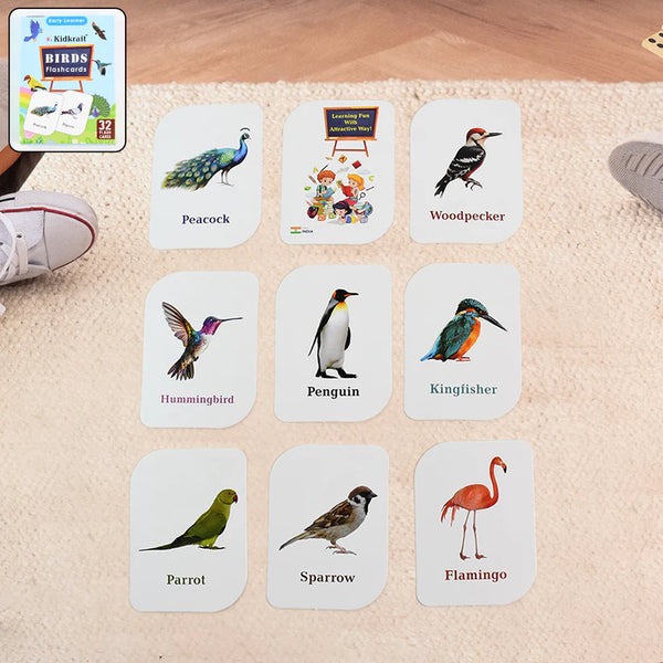 19158 KidKraft Early Learner Educational Flashcards – 32 Birds