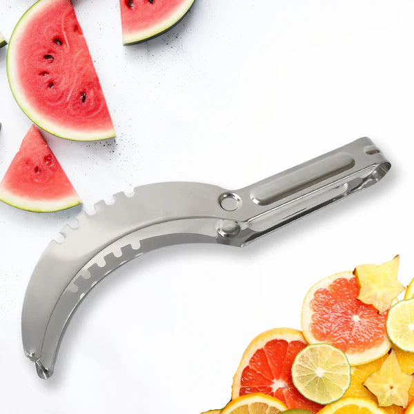 10053 3in1 Stainless Steel Watermelon Cantaloupe Slicer Knife, Corer Fruit, Vegetable Tools Kitchen (1 Pc)