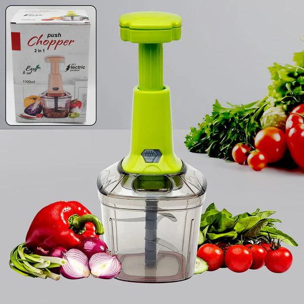 10195 2in1 Press Vegetable Choppers for Kitchen (1100 ML)