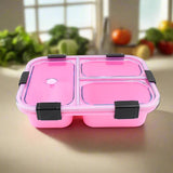 10103 Plastic 3 Compartment Insulated Lunch Box, Lunch Box (1 Pc)