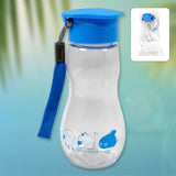 6668 Transparent Travel Portable Water Bottle with Carry Straps (280 ML / 1 Pc)