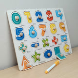 A07144 Wooden Peg Puzzle Board for Toddlers-MIX