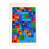 A07135 Wooden Educational Occupation Matching & Tetris Shape Sorting Puzzle Board