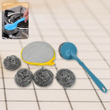 12159 6 in 1 Kitchen Cleaning Set Handy Free Stainless Steel Scrubber