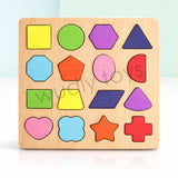 A07138 Wooden Geometric Shape Matching Puzzle for Kids and Toddlers