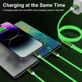 13174 3 in 1 Charging Cable Light Up Fast Charger Multi Charging Cable (1 Pc)