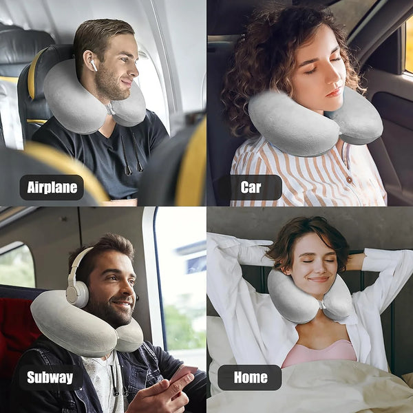 8528 SOFT NECK PILLOW FOR CAR, HOME, AIRPLANE TRAVEL, TRAVEL NECK PILLOW FOR SLEEPING & TRAVEL ESSENTIALS FOR NECK REST MULTIPURPOSE COMFORTABLE HEAD REST NECK HOLDER PILLOW (1 PC)