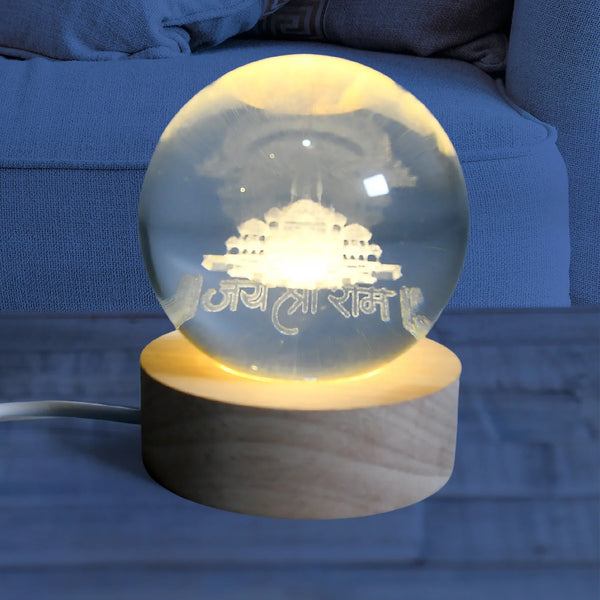 12714 3D Crystal Ball Lamps For Bedroom 3D Lamps For Home Decoration 3D Crystal Ball Night Light Gifts (1 Pc)