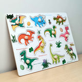A07144 Wooden Peg Puzzle Board for Toddlers-MIX