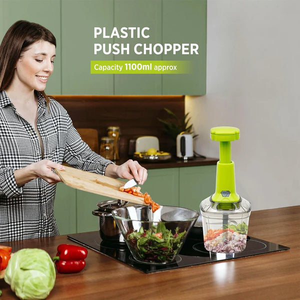 10195 2in1 Press Vegetable Choppers for Kitchen (1100 ML)