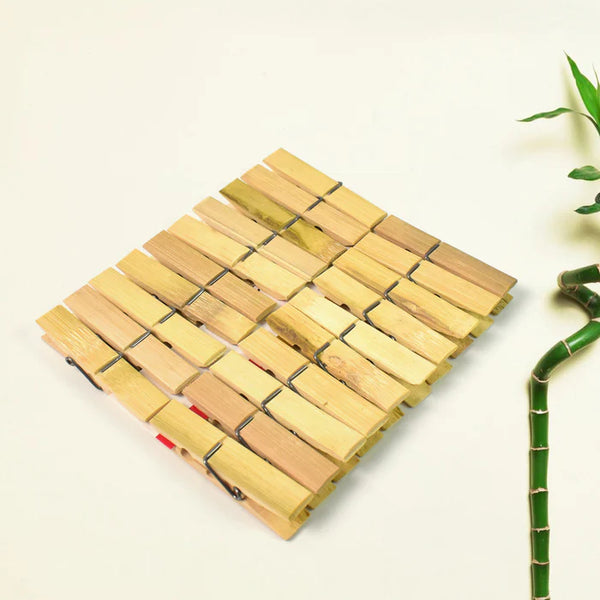 AM3130 Bamboo Cloth Pegs, 7.1x1.3cm Wooden Clips