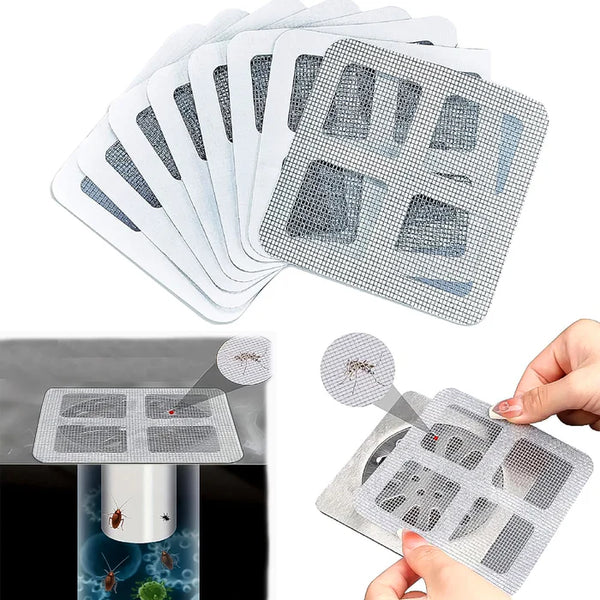 18237 Window Screen Mesh Hole Repair Kit Patch Adhesive (10×10 CM / 10 Pcs Set)