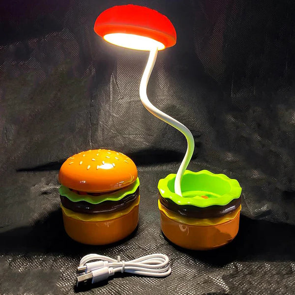 13406 Burger Delight: Folding LED Night Lamp (1 Pc)