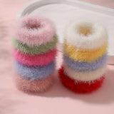 AM1044 Fuzzy Hair Scrunchies Soft Hair Elastic Band For Women and Girls 20Pcs