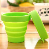 12078 Round Silicone Foldable Glass / Cup, Foldable Travel Mug With Lid (1 Pc)