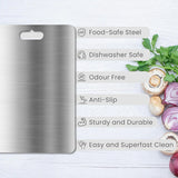 12249 Stainless Steel Vegetable & Fruit Cutting Chopping Board (31×20 Cm / 1 Pc)