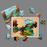 A07147 Wooden Dinosaur Jigsaw Puzzle Board