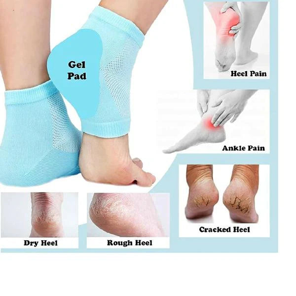 3 Pairs Gel Heel Pads Cushion Breathable Silicone Heel Socks Protectors  Cups Repair Dry Cracked Relief Pain Plantar Fasciitis - AliExpress
