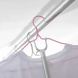 15090 Stainless Steel Telescopic Pole Clothes Hooks Hanger (1 Pc / 155 cm)