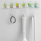 7816 Transparent Adhesive Wall Hooks: Premium Quality, 6-Pack