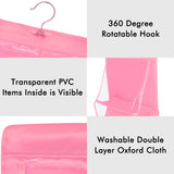 13263 6 Pockets Hanging Purse Handbag Organizer Clear Hanging Shelf Bag (1 Pc)