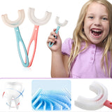4773 Kids U Shaped Large Tooth Brush used in all kinds of household bathroom places for washing teeth of kids, toddlers and childrenâ€™s easily and comfortably. DeoDap
