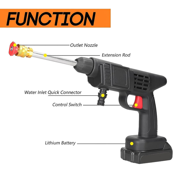 8626 Double Battery 48V Rechargeable Electric, Car Washer Gun (1 Set)