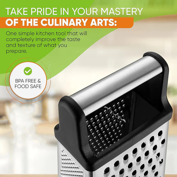 11554 Apex 5-in-1 Master Stainless Steel Multipurpose Slicer and Grater