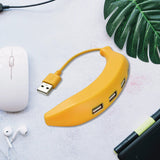 13325 Banana Shape USB Hub, 2.0 Hub USB Splitter, 4-Port USB Hub (1 Pc)