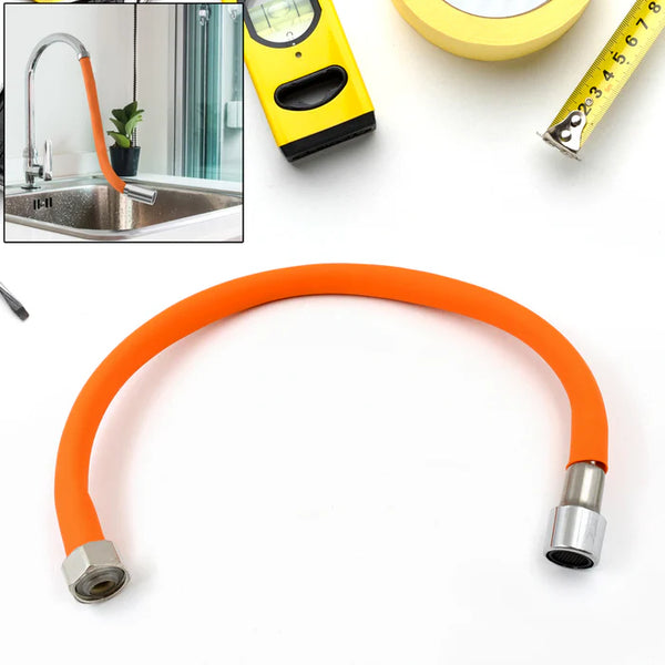 9087b Flexible Water Tap Extender, Foaming Extension Tube With Connector, 360 Free Bending Faucet Extender, Adjustable Sink Drain Extension (46cm)