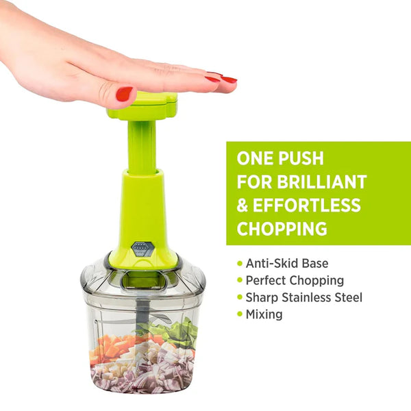 10195 2in1 Press Vegetable Choppers for Kitchen (1100 ML)