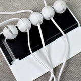 14014 5 Slots Adhesive Desk Cable Cord Holder for Charging Cable (1 Pc / Mix Color)