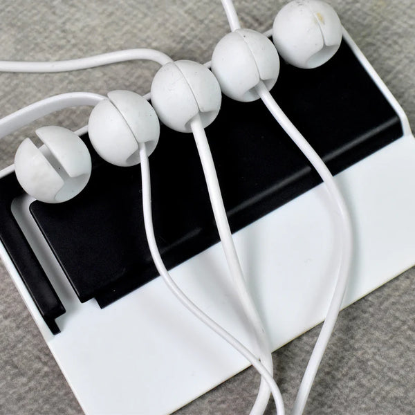 14014 5 Slots Adhesive Desk Cable Cord Holder for Charging Cable (1 Pc / Mix Color)