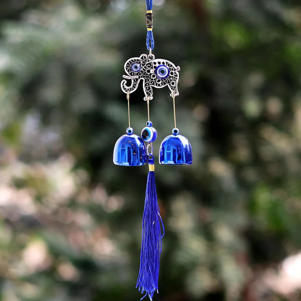 15448 Metal Evil Eye Wind Chime Bells (Mix Design / 1 Pc)