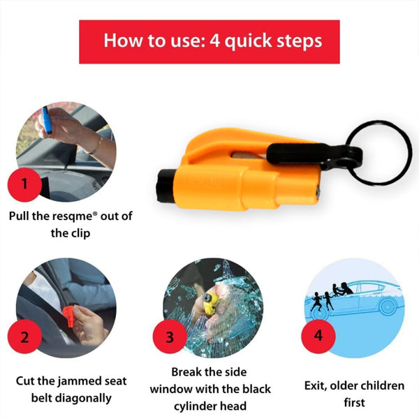 8761Â  2 in 1 Emergency Safety Cutter with Key Chain, Small Portable Handy Emergency Safely Glass Breaking & Seat Belt Cutting Keychain Tool