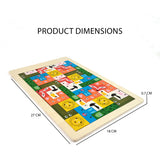A07131 Wooden Animal Jigsaw Tetris Brain Teaser Puzzle Board
